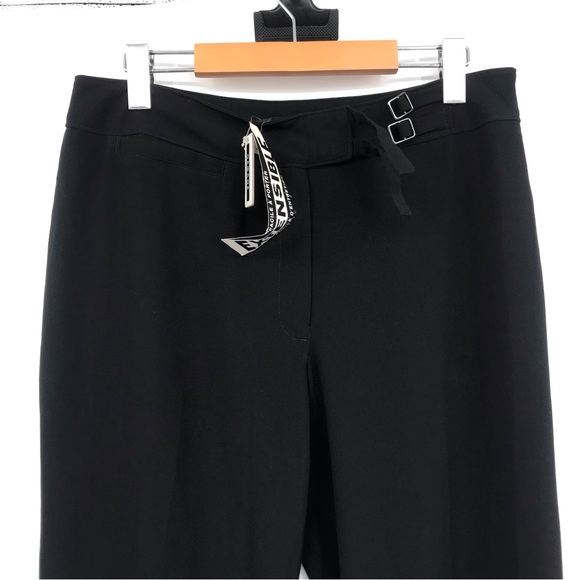 NWT George Black Dress Pants Size 10 Waistband Buckle Detail - Picture 2 of 5